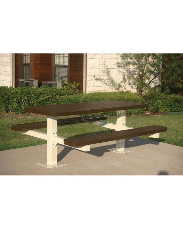 Ft Rectangular Double Pedestal Picnic Table Parktastic Park Warehouse