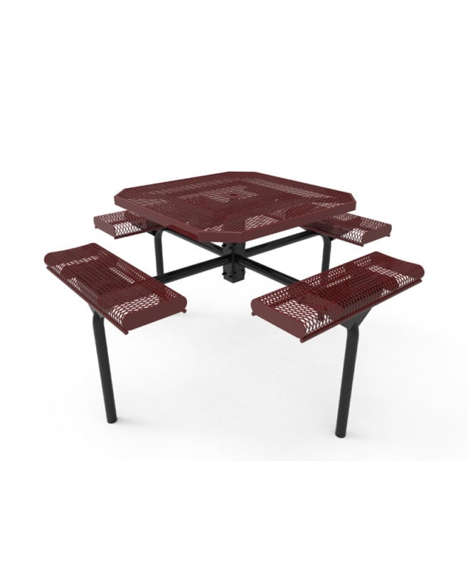 Nexus Octagon Pedestal Picnic Table With Rolled Seats Parktastic