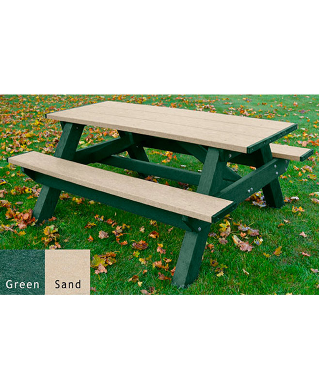 Standard Picnic Table Rectangular Recycled Plastic Park Warehouse