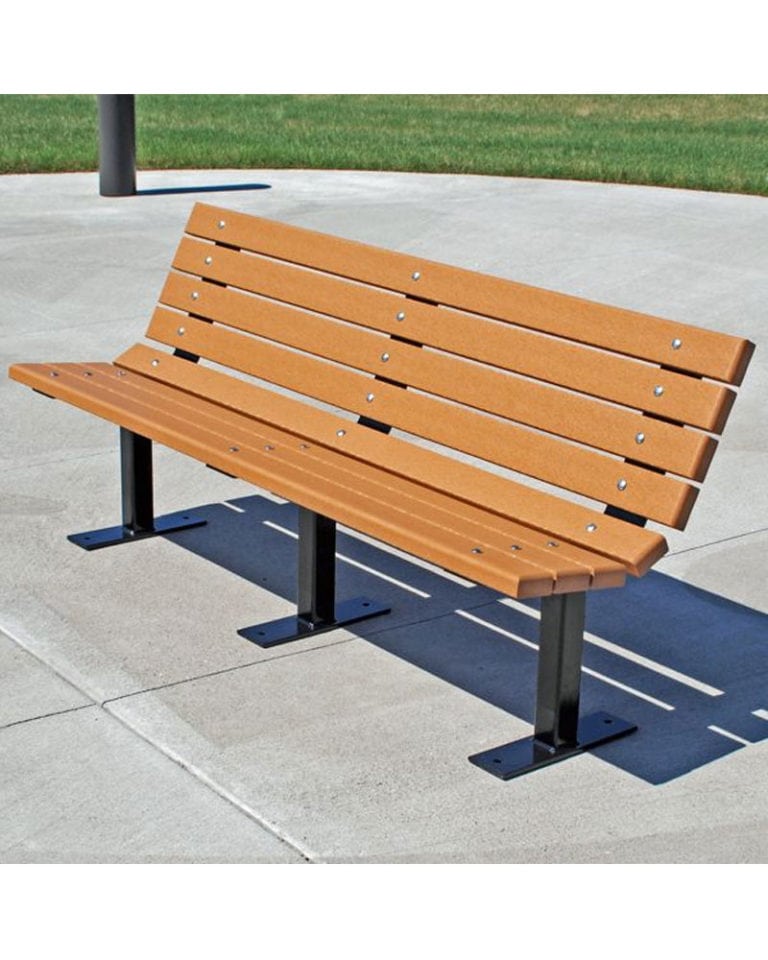 Contour Recycled Plastic Park Bench - Park Warehouse