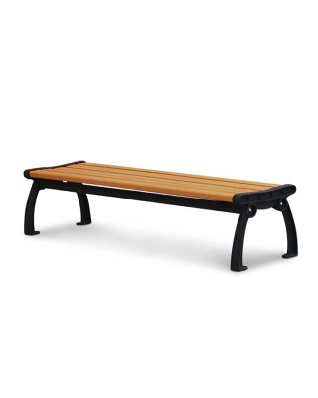 Heritage Backless Recycled Plastic Bench - Park Warehouse