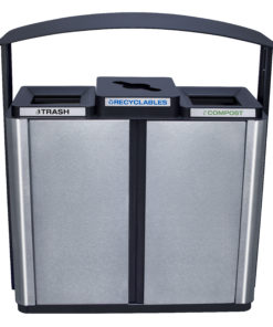 Stainless Steel Trash Receptacles