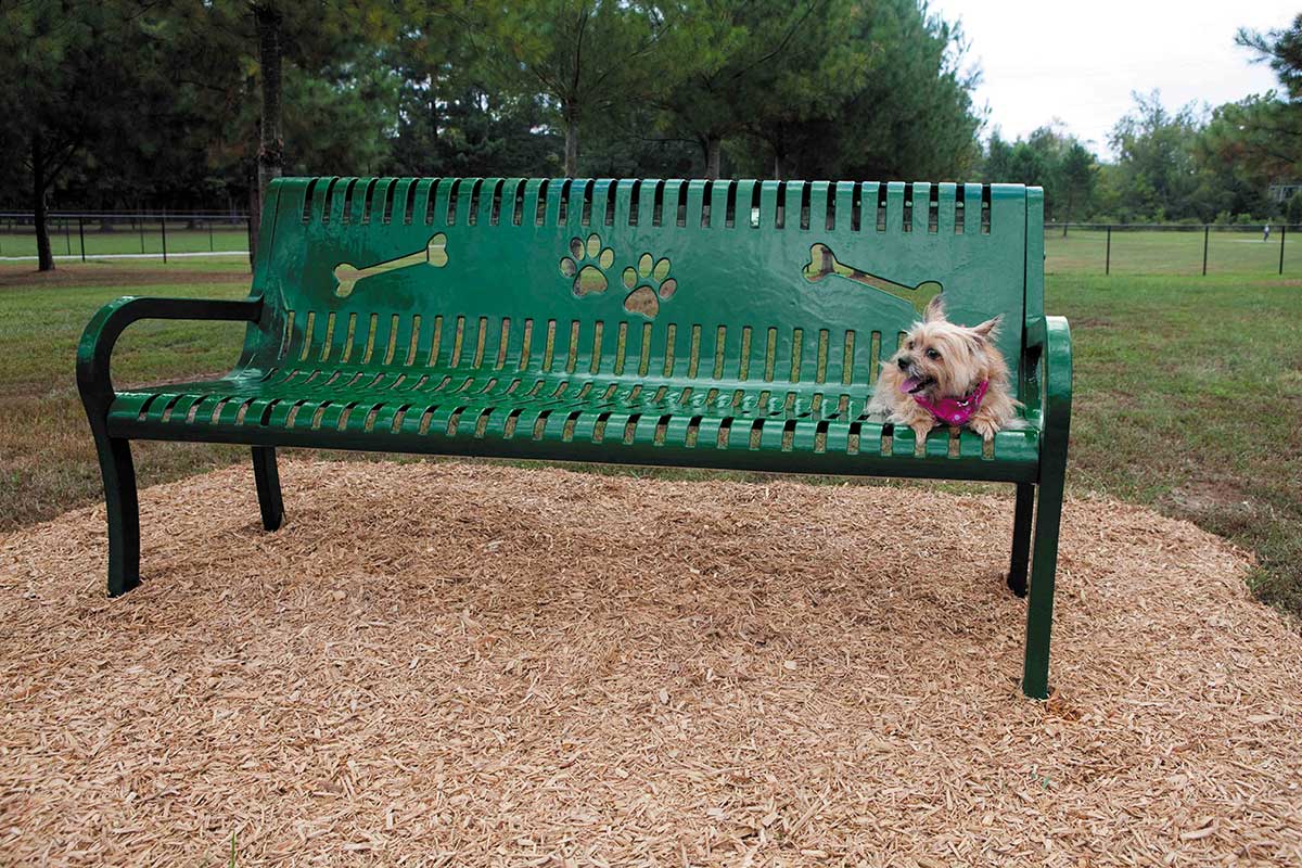 Dog Themed Bones Park Bench  All About Doody Pet Solutions