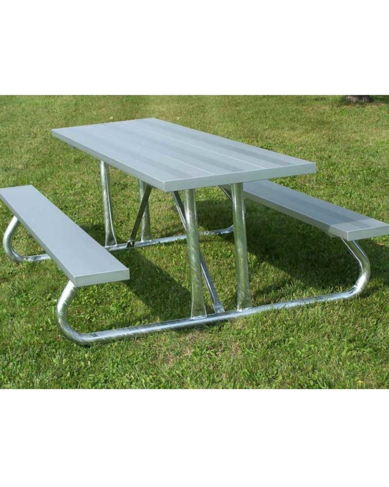 Aluminum Picnic Table Heavy Duty 2 3/8" Tubing Galvanized Steel