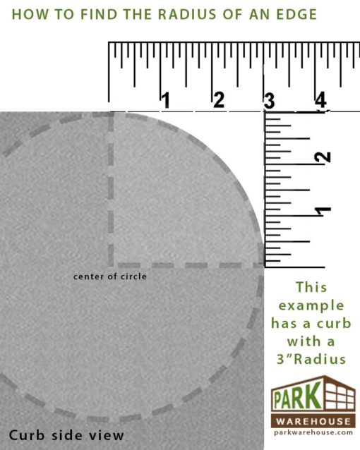 How to find the radius of an edge