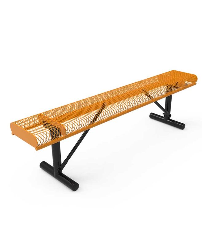 Backless Park Bench Rolled Edges Parktastic Park Warehouse 6380