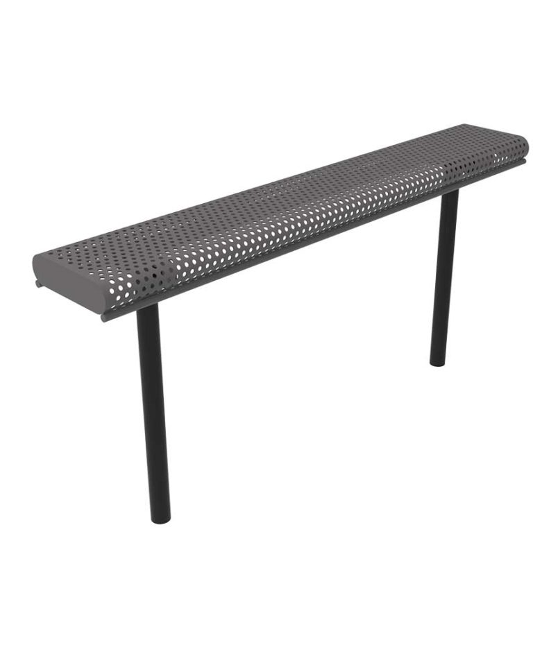 Backless Park Bench - Rolled Edges - ParkTastic - Park Warehouse