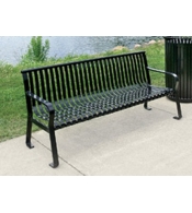 flat metal bench