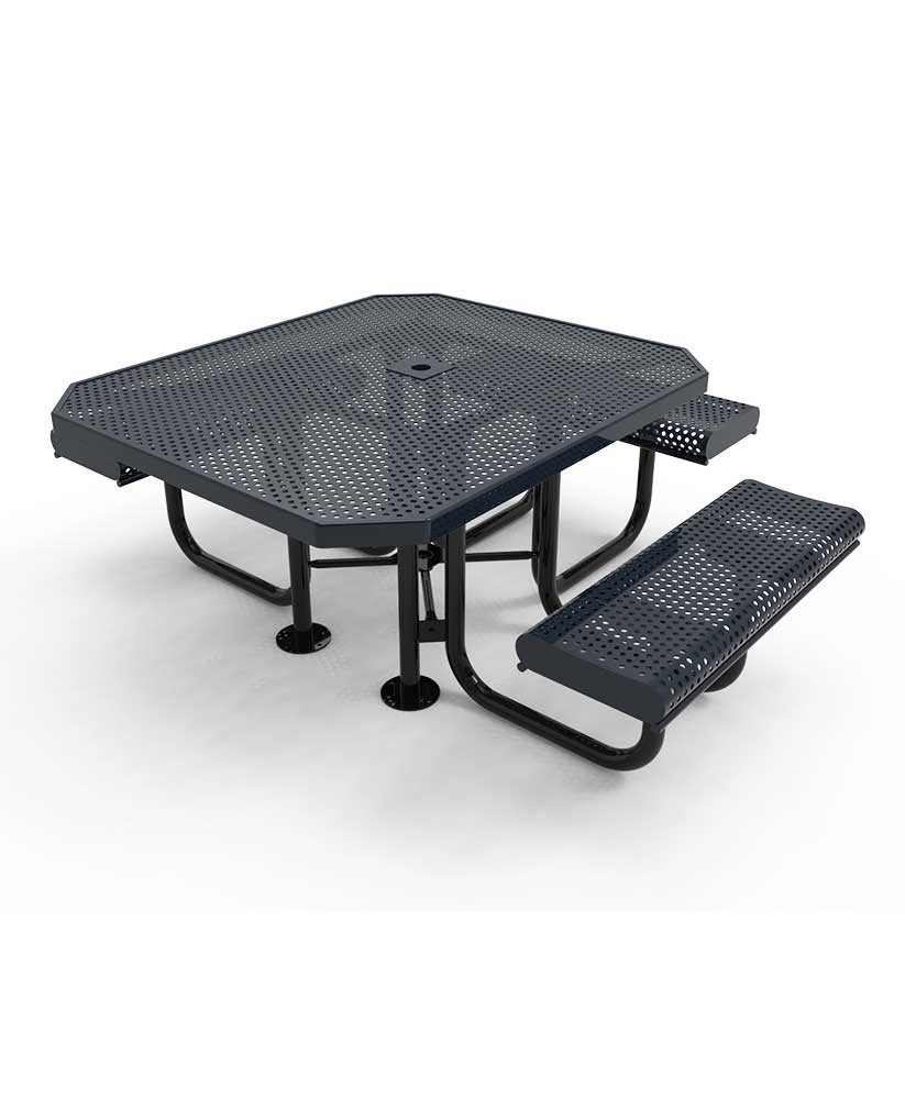 46 Square Perforated Metal Portable Table