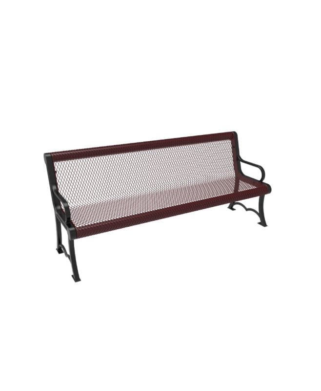 Austin Heavy Duty Outdoor Metal Bench ParkTastic Park Warehouse