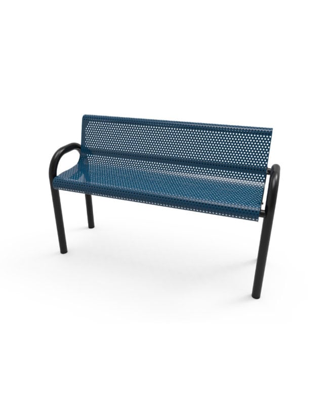 Modern Bench With Back - ParkTastic - Park Warehouse