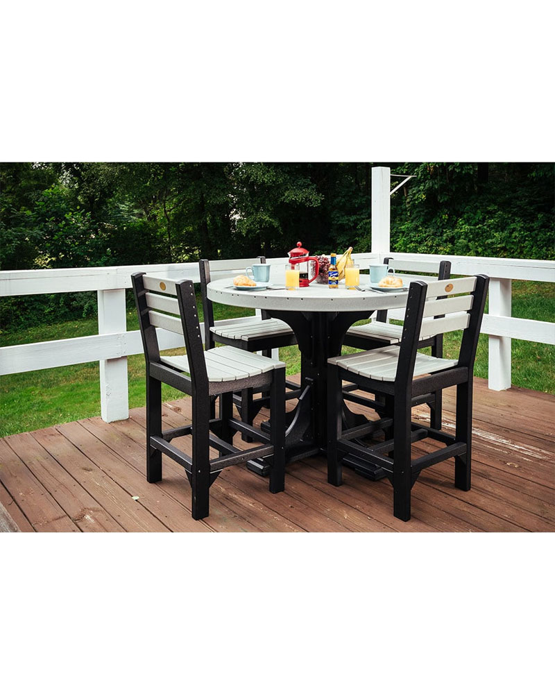 Round Table Set With 4 Chairs 4ft Top High Density Round Table Set With 4 Chairs 4ft Top High Density Polyethylene