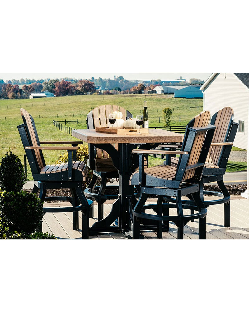 Square Table Set 41in Top With 4 Chairs High Density Square Table Set 41in Top With 4 Chairs High Density Polyethylene