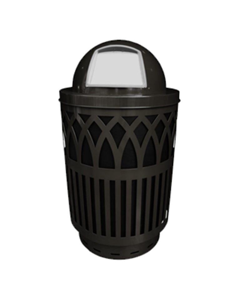 Covington Round Trash Receptacle w/ Plastic Liner 40 Gallon