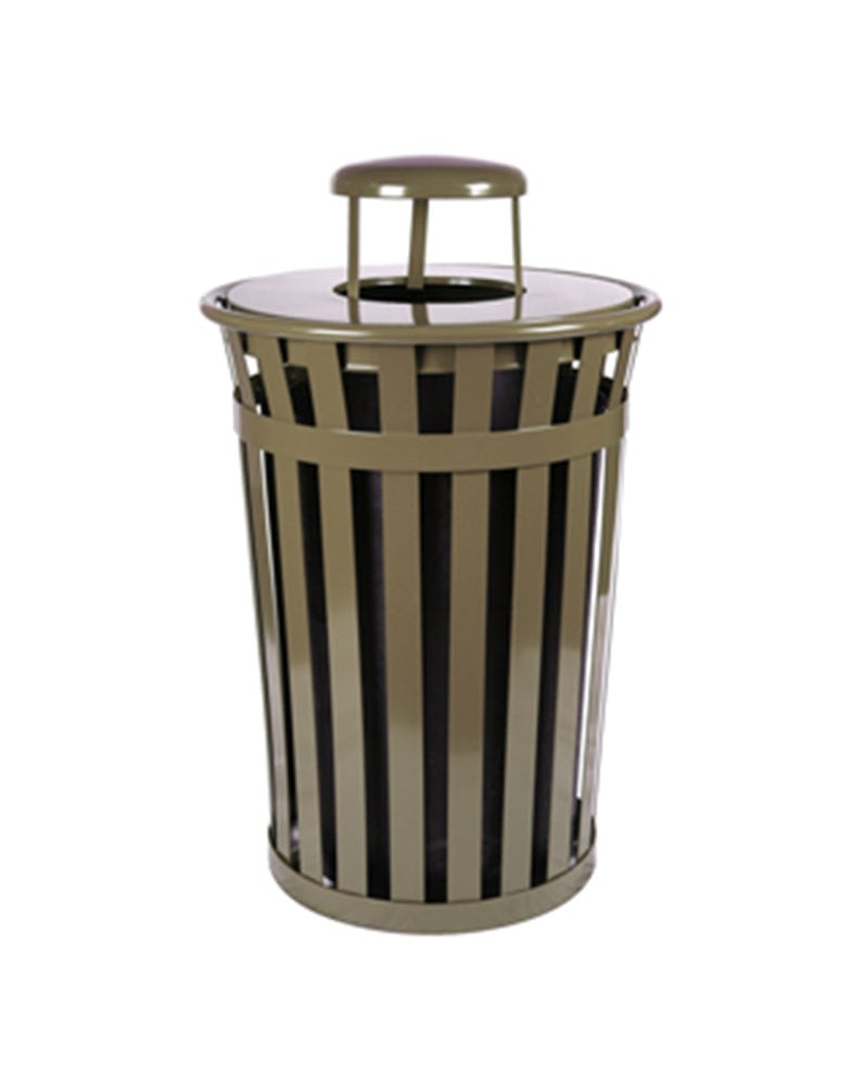 https://parkwarehouse.com/wp-content/uploads/2018/02/oakley-standard-round-trash-receptacle-w-plastic-liner-slatted-metal-36-gallon-rain-cover-top-brown-450tr120-7.jpg