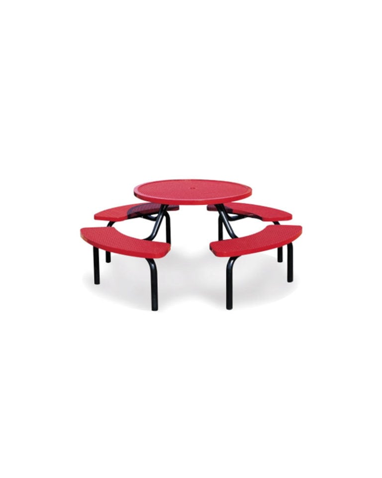 Modular Series w/ Anchor Kit Picnic Table Round Metal Park