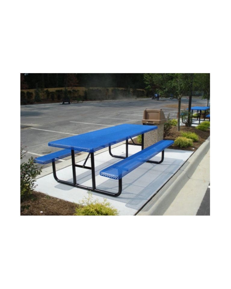 Park Series w/ Anchor Kit Picnic Table 8ft Rectangular Metal