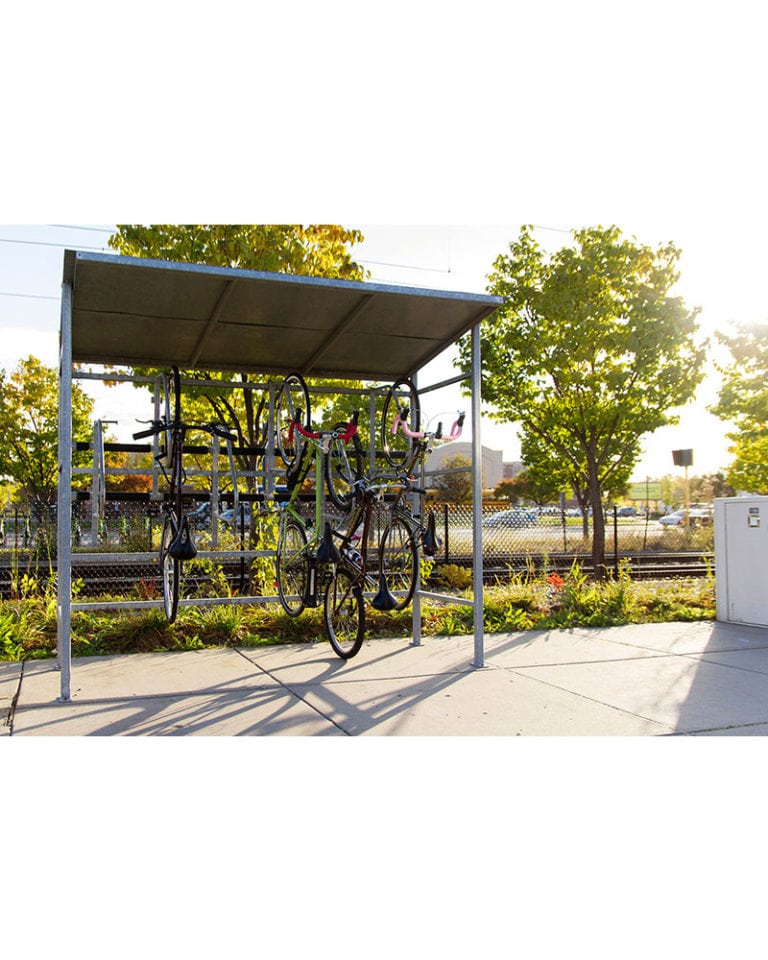 covered bike shelter
