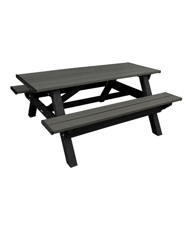Deluxe Picnic Table Rectangular Recycled Plastic Park Warehouse