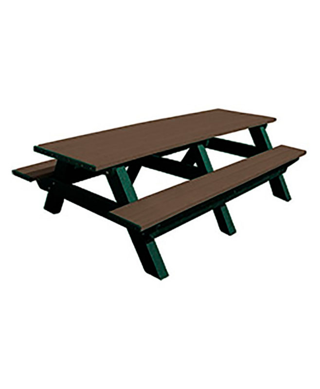 Deluxe Picnic Table Rectangular Recycled Plastic Park Warehouse