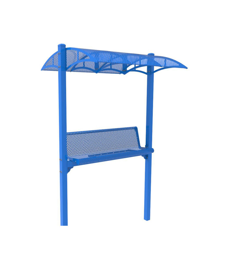 Canopy Bench 6ft Single Sided Powder Coated Frame Park Warehouse