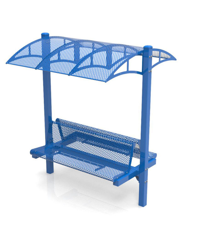 Canopy Bench 6ft Double Sided Powder Coated Frame Park Warehouse