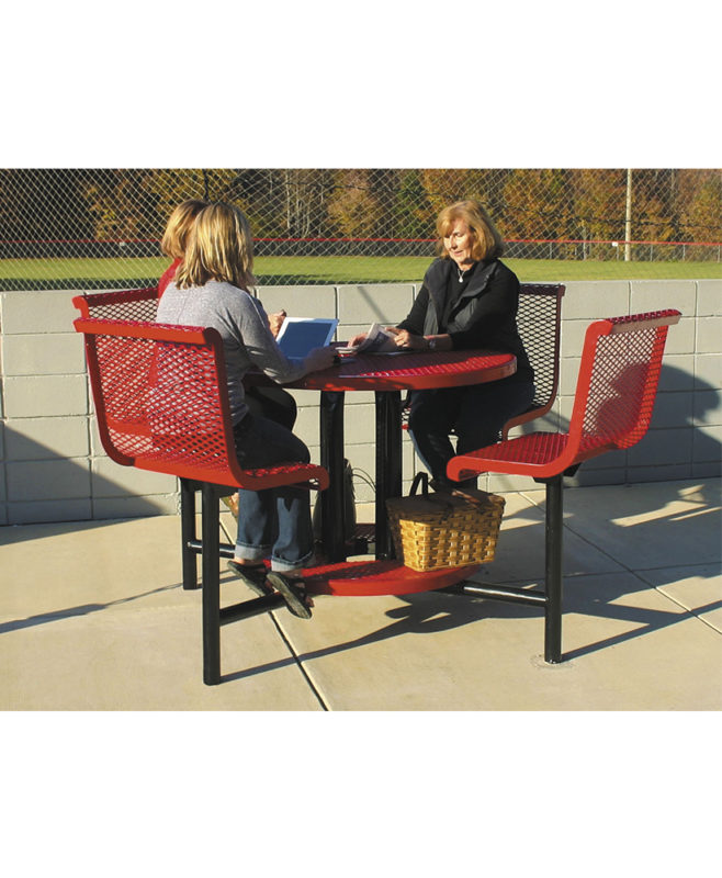 Bar Height Picnic Table With Chairs 46" Round Park Warehouse