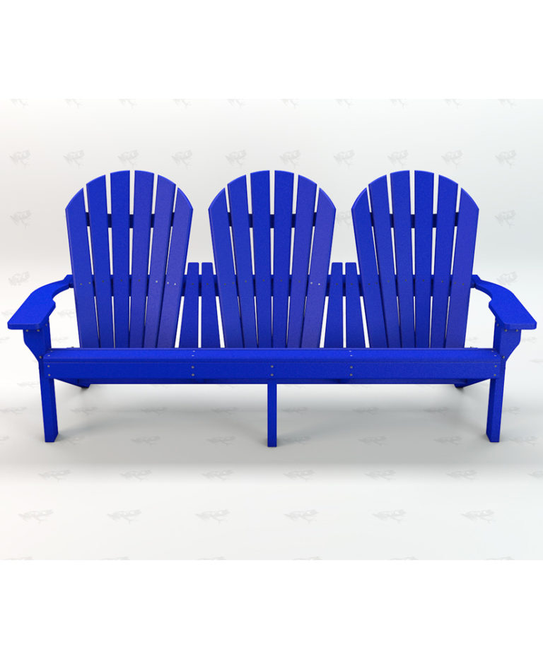 Grand Isle Series Adirondack Bench 3 Seat Recycled Plastic Park Warehouse 