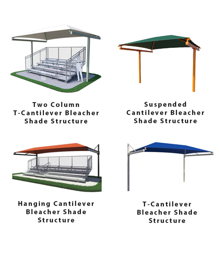 Bleacher Shade Structures Park Warehouse