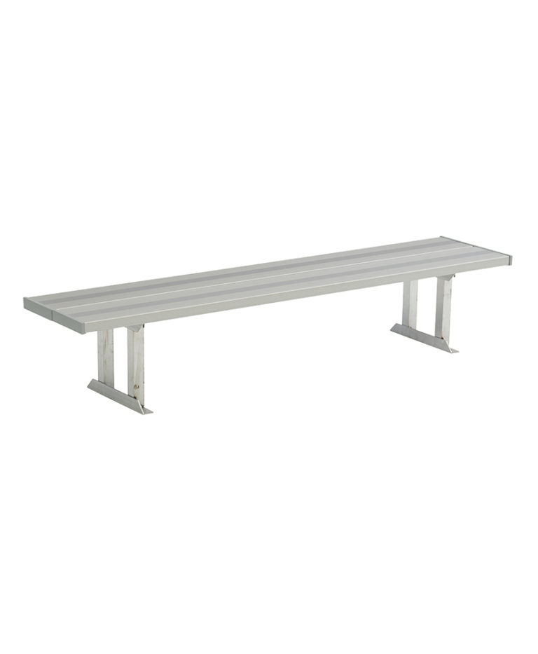 All-Aluminum Players Bench - Square Tube & Angle Leg Design - Backless ...