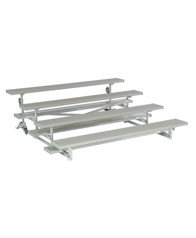 3 & 4 Row Tip & Roll Aluminum Bleachers Low Rise Series Park