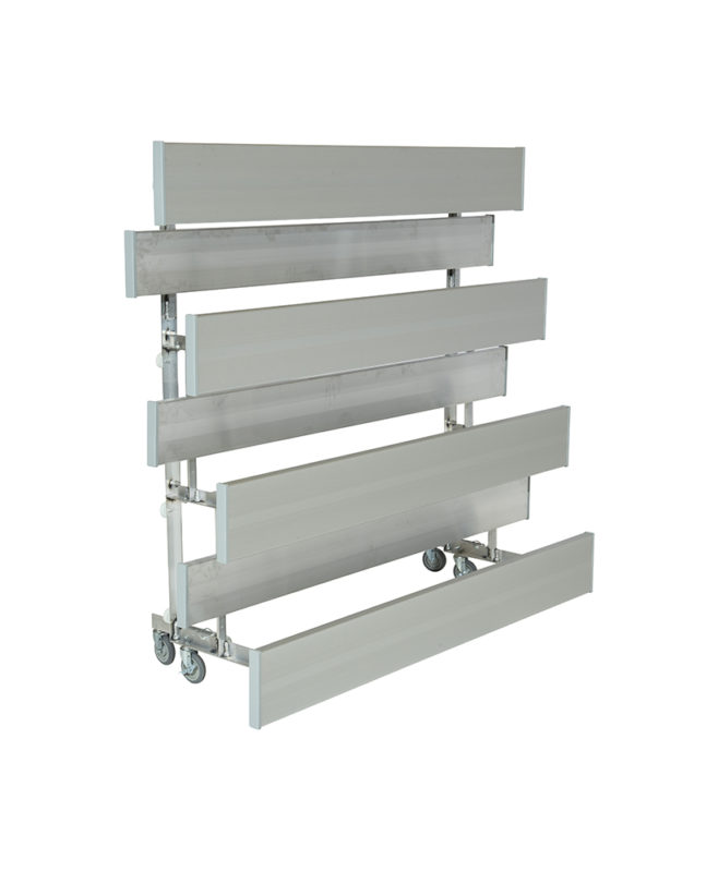 3 & 4 Row Tip & Roll Aluminum Bleachers Low Rise Series Park