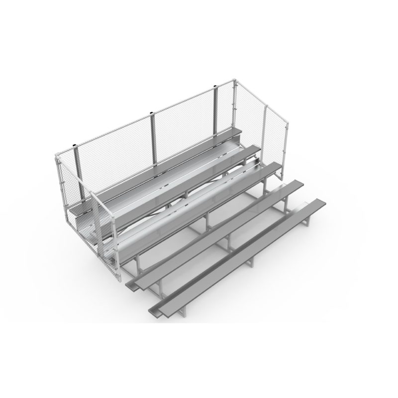 5 Row Aluminum Bleachers Baseline Series Park Warehouse